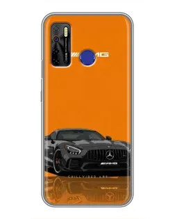 Чехол для TECNO Camon 15 Air с картинкой «Оранжевый Mercedes AMG»