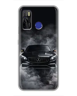 Чехол для TECNO Camon 15 Air с картинкой «Mercedes в дыму»