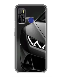 Чехол для TECNO Camon 15 Air с картинкой «Lamborghini фары детализация»