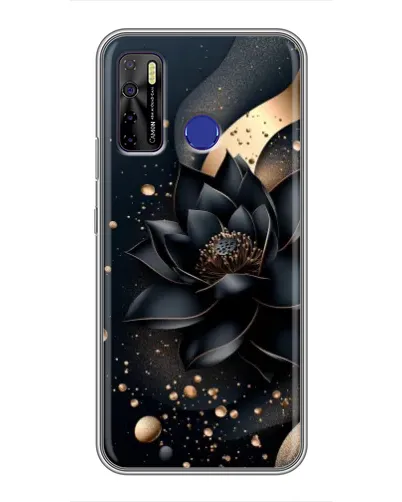 Чехол для TECNO Camon 15 Air с картинкой «Черный лотос» Чехол для TECNO Camon 15 Air с картинкой «Черный лотос»