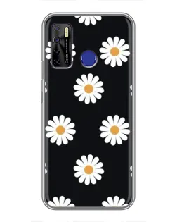 Чехол для TECNO Camon 15 Air с картинкой «Ромашки на черном» Чехол для TECNO Camon 15 Air с картинкой «Ромашки на черном»