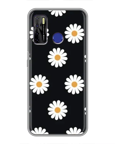 Чехол для TECNO Camon 15 Air с картинкой «Ромашки на черном» Чехол для TECNO Camon 15 Air с картинкой «Ромашки на черном»