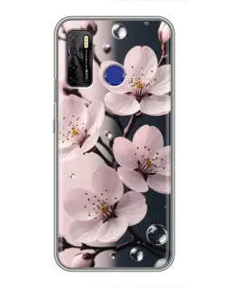 Чехол для TECNO Camon 15 Air с картинкой «Нежная сакура и капли» Чехол для TECNO Camon 15 Air с картинкой «Нежная сакура и капли»