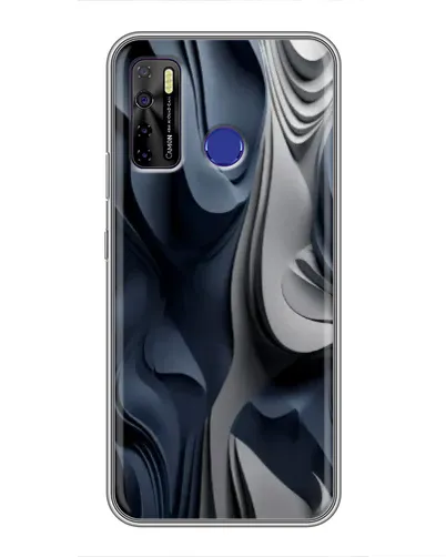 Чехол для TECNO Camon 15 Air с картинкой «Объемные синие складки» Чехол для TECNO Camon 15 Air с картинкой «Объемные синие складки»