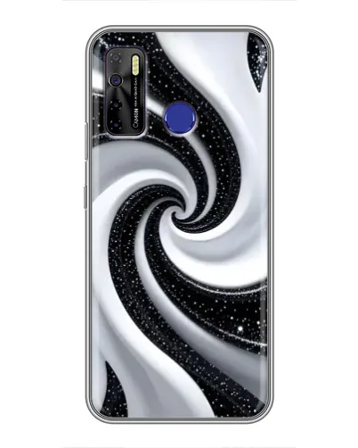 Чехол для TECNO Camon 15 Air с картинкой «Черно-белая спираль» Чехол для TECNO Camon 15 Air с картинкой «Черно-белая спираль»
