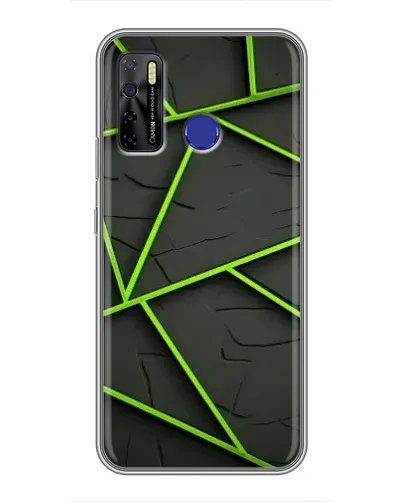 Чехол для TECNO Camon 15 Air с картинкой «Зеленые геометрические линии» Чехол для TECNO Camon 15 Air с картинкой «Зеленые геометрические линии»