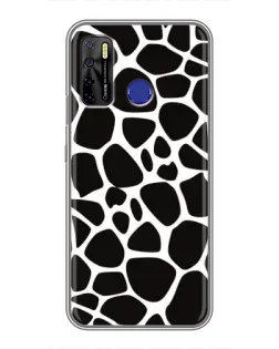 Чехол для TECNO Camon 15 Air с картинкой «Черно-белый жираф»