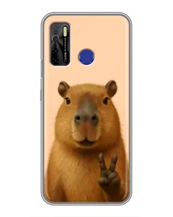 Чохол для TECNO Camon 15 Air з картинкою «Капібара вікторія»