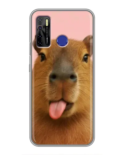 Чехол для TECNO Camon 15 Air с картинкой «Капибара с языком» Чехол для TECNO Camon 15 Air с картинкой «Капибара с языком»