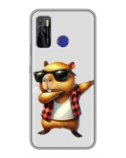 Чохол для TECNO Camon 15 Air з картинкою «Капібара репер даб»