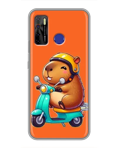 Чехол для TECNO Camon 15 Air с картинкой «Капибара на скутере» Чехол для TECNO Camon 15 Air с картинкой «Капибара на скутере»