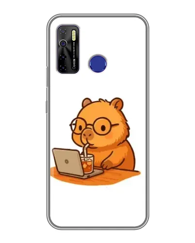 Чехол для TECNO Camon 15 Air с картинкой «Капибара с ноутбуком» Чехол для TECNO Camon 15 Air с картинкой «Капибара с ноутбуком»