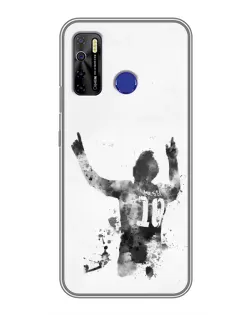 Чохол для TECNO Camon 15 Air з картинкою «Чорно-білий силует Мессі» Чохол для TECNO Camon 15 Air з картинкою «Чорно-білий силует Мессі»