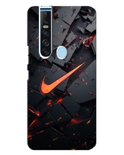 Чехол для TECNO Camon 15 Pro с картинкой «Nike — эффект разломов»