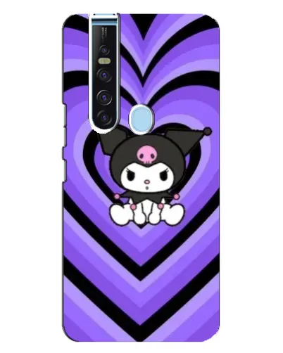 Чехол для TECNO Camon 15 Pro с картинкой «Kuromi и фиолетовые сердца»