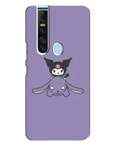Чехол для TECNO Camon 15 Pro с картинкой «Kuromi на лиловом фоне»