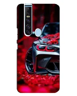 Чехол для TECNO Camon 15 Pro с картинкой «Спортивная BMW и цветы» Чехол для TECNO Camon 15 Pro с картинкой «Спортивная BMW и цветы»