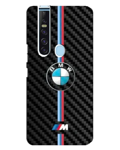 Чехол для TECNO Camon 15 Pro с картинкой «Эмблема BMW и карбон»