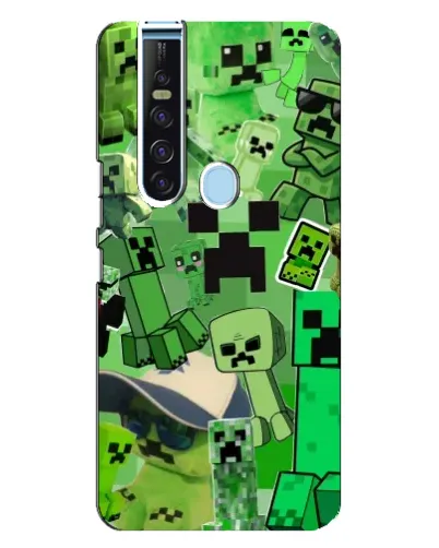 Чохол для TECNO Camon 15 Pro з картинкою «Кріпери Minecraft»