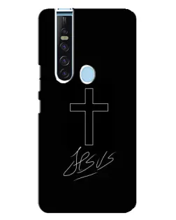 Чехол для TECNO Camon 15 Pro с картинкой «Графический крест Jesus»