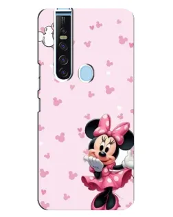 Чехол для TECNO Camon 15 Pro с картинкой «Минни Маус и сердечки»