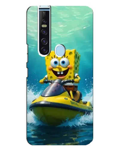 Чехол для TECNO Camon 15 Pro с картинкой «Спанч Боб на гидроцикле» Чехол для TECNO Camon 15 Pro с картинкой «Спанч Боб на гидроцикле»