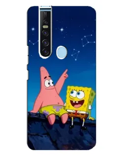 Чехол для TECNO Camon 15 Pro с картинкой «Губка Боб и Патрик ночью» Чехол для TECNO Camon 15 Pro с картинкой «Губка Боб и Патрик ночью»