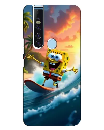 Чехол для TECNO Camon 15 Pro с картинкой «Губка Боб серфингист» Чехол для TECNO Camon 15 Pro с картинкой «Губка Боб серфингист»