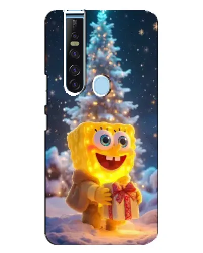 Чехол для TECNO Camon 15 Pro с картинкой «Рождественский Спанч Боб» Чехол для TECNO Camon 15 Pro с картинкой «Рождественский Спанч Боб»