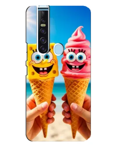 Чехол для TECNO Camon 15 Pro с картинкой «Спанч Боб мороженое» Чехол для TECNO Camon 15 Pro с картинкой «Спанч Боб мороженое»