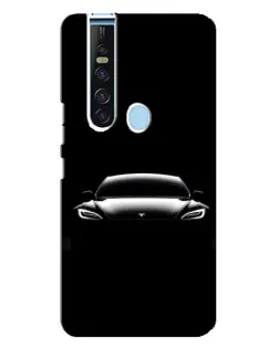 Чехол для TECNO Camon 15 Pro с картинкой «Фары Tesla Night»