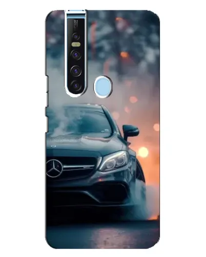 Чехол для TECNO Camon 15 Pro с картинкой «Mercedes — ночной город»