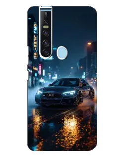 Чехол для TECNO Camon 15 Pro с картинкой «Ночной город и Audi» Чехол для TECNO Camon 15 Pro с картинкой «Ночной город и Audi»