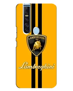 Чехол для TECNO Camon 15 Pro с картинкой «Lamborghini Stripe желтый»