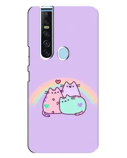 Чохол для TECNO Camon 15 Pro з картинкою «Веселкові Пушини»