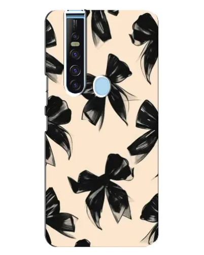 Чехол для TECNO Camon 15 Pro с картинкой «Паттерн черные банты» Чехол для TECNO Camon 15 Pro с картинкой «Паттерн черные банты»