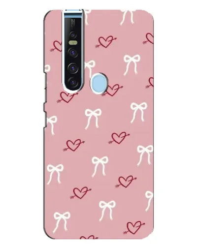 Чехол для TECNO Camon 15 Pro с картинкой «Сердца и банты» Чехол для TECNO Camon 15 Pro с картинкой «Сердца и банты»