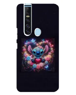 Чохол для TECNO Camon 15 Pro з картинкою «Stitch у квітах»