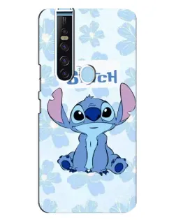 Чохол для TECNO Camon 15 Pro з картинкою «Stitch серед квітів»