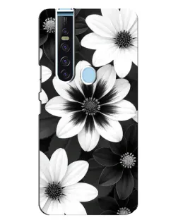 Чохол для TECNO Camon 15 Pro з картинкою «Монохромні айстри»