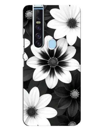 Чохол для TECNO Camon 15 Pro з картинкою «Монохромні айстри» Чохол для TECNO Camon 15 Pro з картинкою «Монохромні айстри»