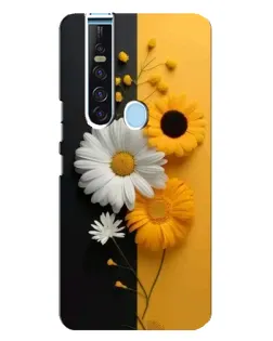 Чохол для TECNO Camon 15 Pro з картинкою «Соняшник та ромашка»