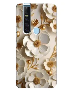 Чохол для TECNO Camon 15 Pro з картинкою «Білі паперові квіти»