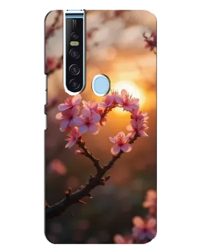 Чохол для TECNO Camon 15 Pro з картинкою «Рожевий цвіт сердечко на тлі заходу» Чохол для TECNO Camon 15 Pro з картинкою «Рожевий цвіт сердечко на тлі заходу»