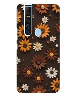 Чохол для TECNO Camon 15 Pro з картинкою «Візерунок з маленьких соняшників»