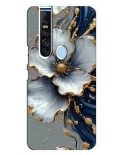 Чохол для TECNO Camon 15 Pro з картинкою «Біла квітка та золотий флюїд»