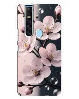 Чохол для TECNO Camon 15 Pro з картинкою «Ніжня сакура та краплі»