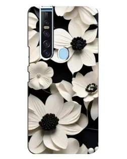 Чохол для TECNO Camon 15 Pro з картинкою «Об'ємні білі квіти»