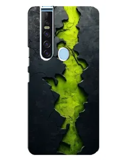 Чохол для TECNO Camon 15 Pro з картинкою «Салатовий розлом скелі»