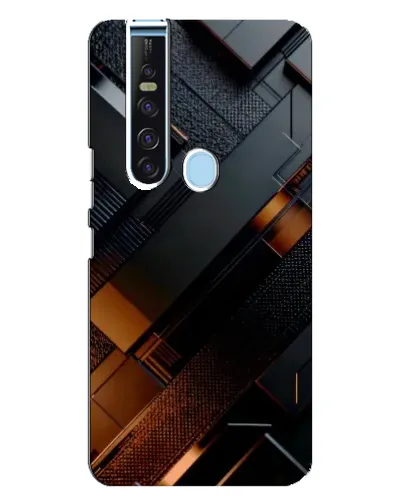 Чохол для TECNO Camon 15 Pro з картинкою «Чорні геометричні блоки» Чохол для TECNO Camon 15 Pro з картинкою «Чорні геометричні блоки»
